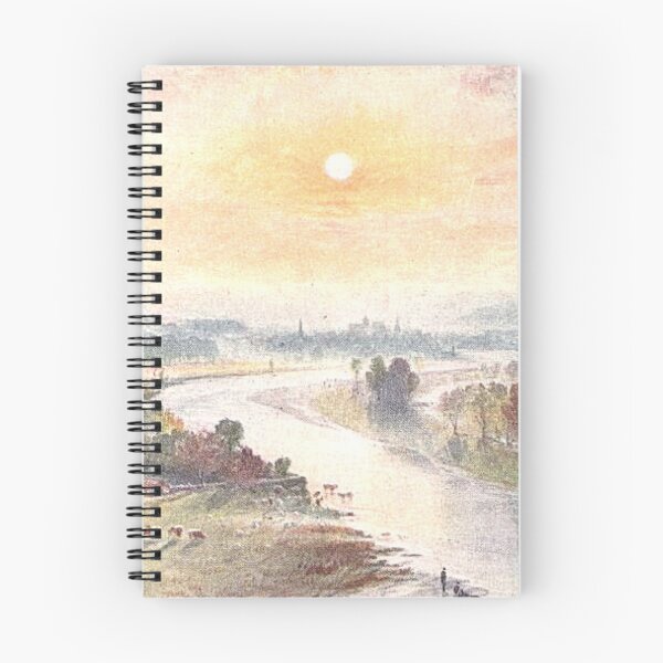 Item preview, Looking towards Melrose in the evening | Vintage Illustration designed and sold by yourscotborders.