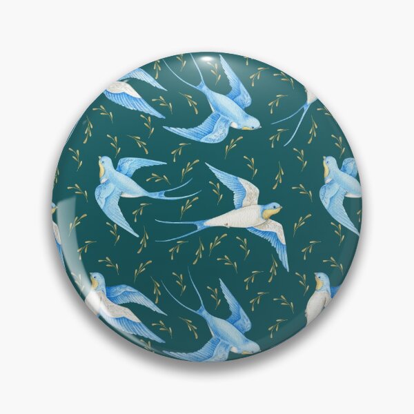 Item preview, little cute watercolor birds swallow designed and sold by InnaShulgina.