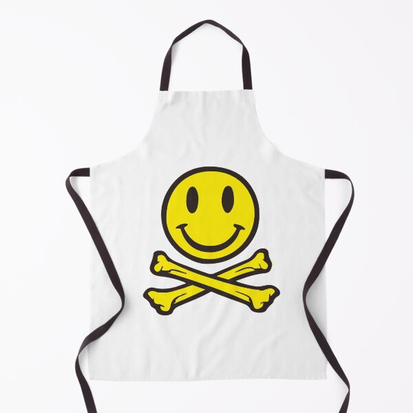 Item preview, Acid house smile face with crossed bones. For ravers! designed and sold by paulo silveira.