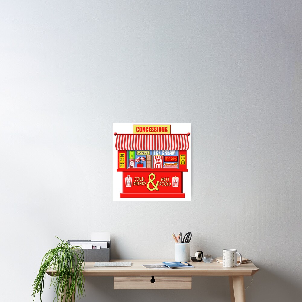 "Movie Theater Concessions Stand " Poster by macdesigns Redbubble