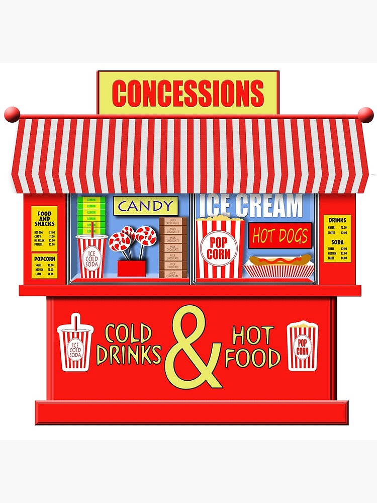 "Movie Theater Concessions Stand " Metal Print by macdesigns Redbubble
