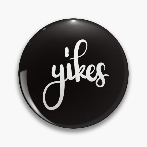 Item preview, Yikes type text handwritten design in white designed and sold by Laura Ioana V.