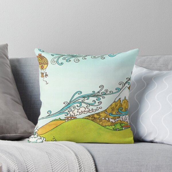 Item preview, Seaside Mountain Village - 70s Vintage Illustration designed and sold by elevens.
