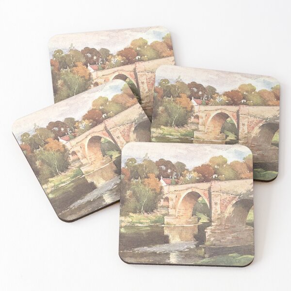 Item preview, Drygrange Old Bridge over the River Tweed at Leaderfoot | Vintage Illustration designed and sold by yourscotborders.