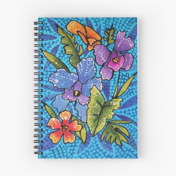 Item preview, Tropical Mosaic Flowers designed and sold by Leslie Rogers Todder.
