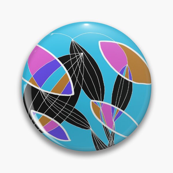 Item preview, Organic objects - 4 colors white lines on Blue Board designed and sold by Istvan Ocztos.