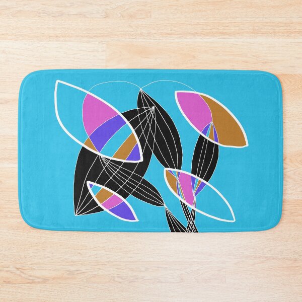 Item preview, Organic objects - 4 colors white lines on Blue Board designed and sold by Istvan Ocztos.