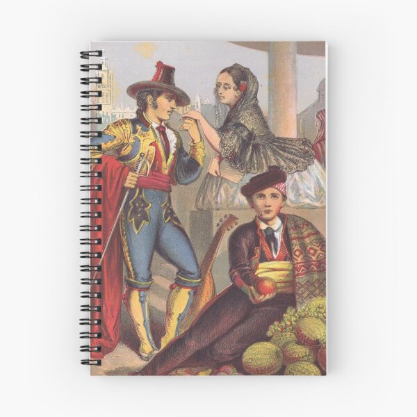 Item preview, Spanish traditional costumes, Spain, old spanish traditional costume, old spanish clothing, antique lithograph print, 1874 designed and sold by TigrisOldprints.