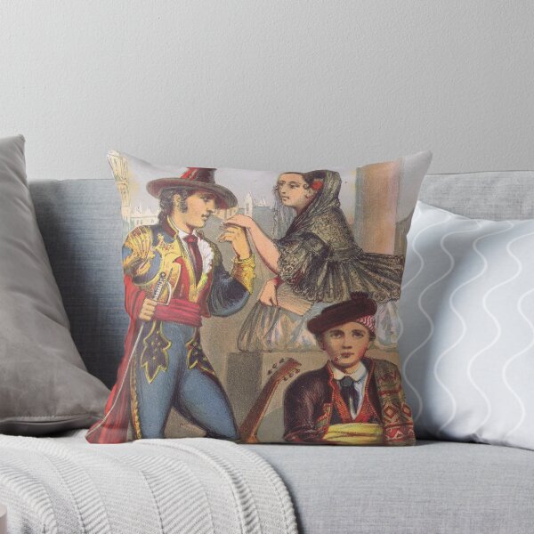 Item preview, Spanish traditional costumes, Spain, old spanish traditional costume, old spanish clothing, antique lithograph print, 1874 designed and sold by TigrisOldprints.