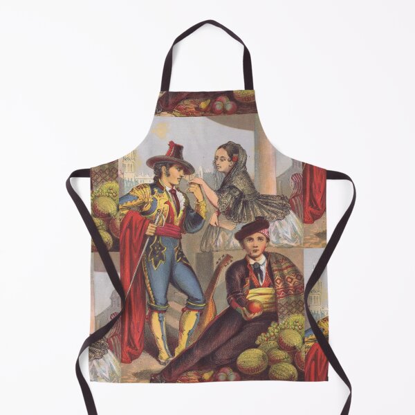 Item preview, Spanish traditional costumes, Spain, old spanish traditional costume, old spanish clothing, antique lithograph print, 1874 designed and sold by TigrisOldprints.