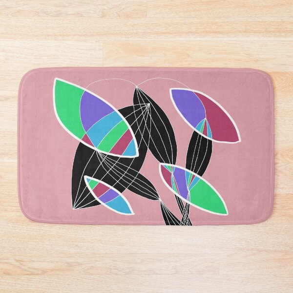 Item preview, Organic objects - 4 colors white lines on Pink Board designed and sold by Istvan Ocztos.