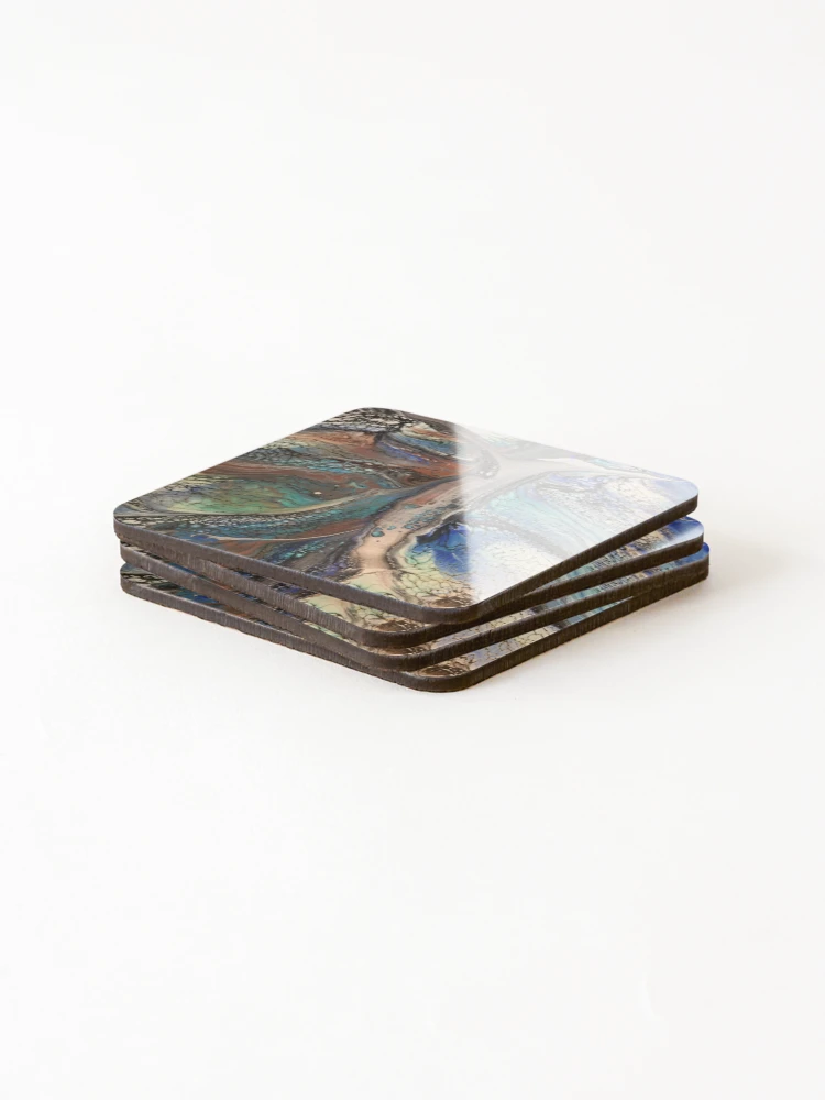 Thumbnail 4 of 5, Coasters (Set of 4), Lone Tree designed and sold by Rivvyarts.