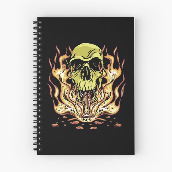 Item preview, Skull Fire Breathing Red and Orange Flames designed and sold by MadMando.