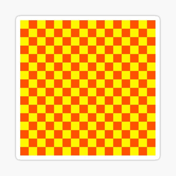 Item preview, orange and yellow checker board pattern designed and sold by pauloneill-art.