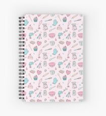 Pink Baking Pattern Spiral Notebook