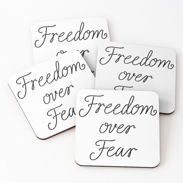 Item preview, FREEDOM OVER FEAR (black) designed and sold by JennieCarolina.