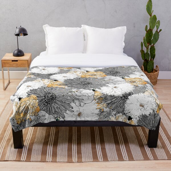 Item preview, Yellow Gray Floral Illustration designed and sold by InovArtS.