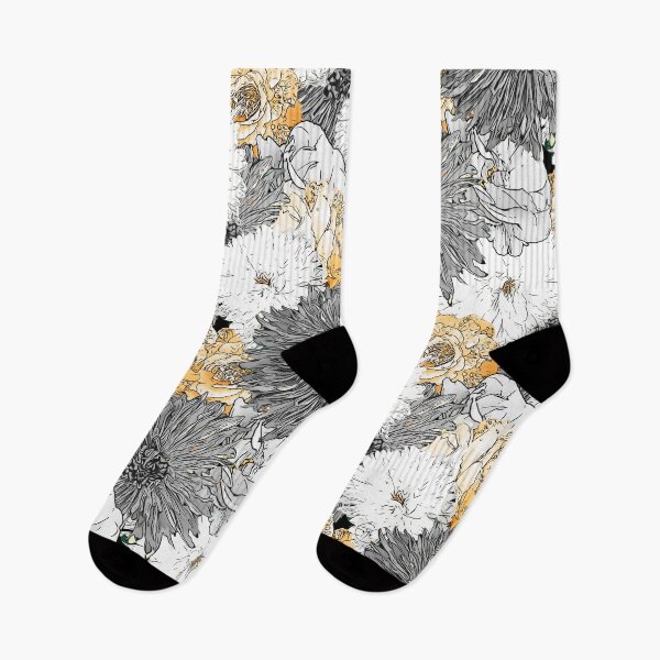 Item preview, Yellow Gray Floral Illustration designed and sold by InovArtS.
