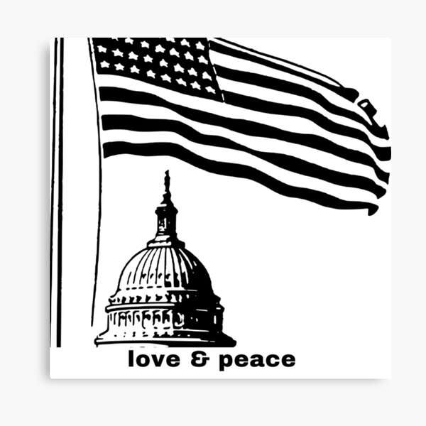 love & peace capitol Canvas Print