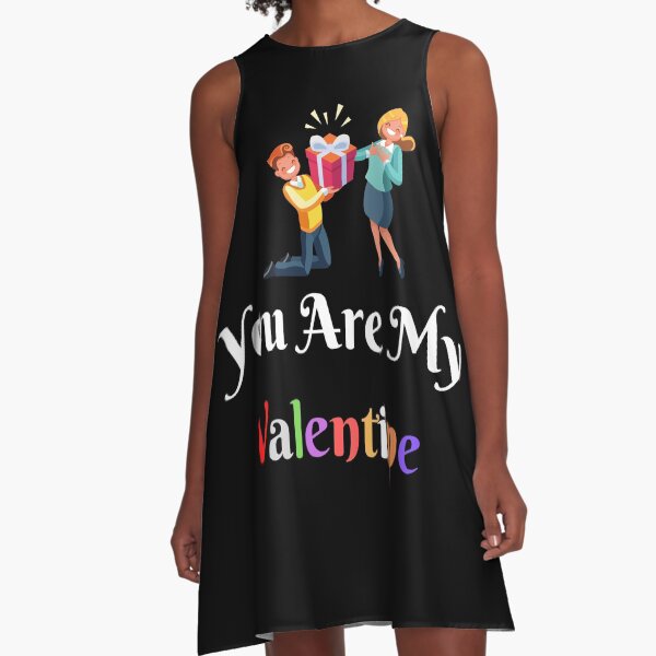 you are my valentine gift valentine lovers A-Line Dress