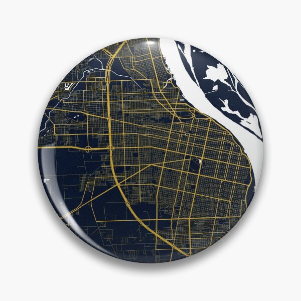 Item preview, Rosario City Map of Argentina - Gold Art Deco designed and sold by deMAP.
