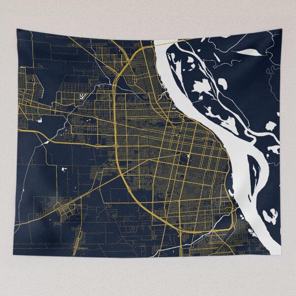 Item preview, Rosario City Map of Argentina - Gold Art Deco designed and sold by deMAP.