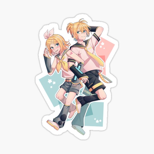 Vocaloid Rin and Len Holographic and Vinyl Stickers weatherproof