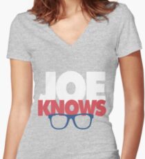 Camiseta entallada de cuello en V Joe sabe béisbol