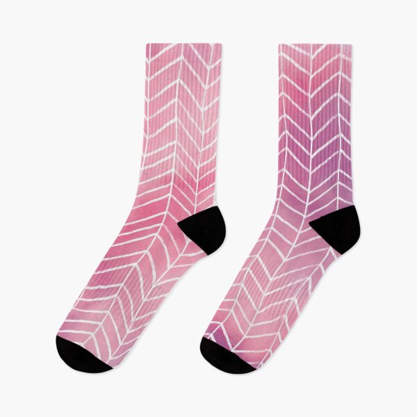 Item preview, Pink Watercolor Herringbone Pattern (pink/white) designed and sold by Design Minds Boutique.