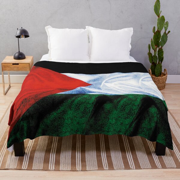 Palestine Flag Throw Blanket
