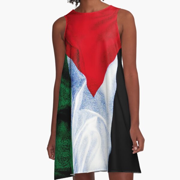 Palestine Flag A-Line Dress
