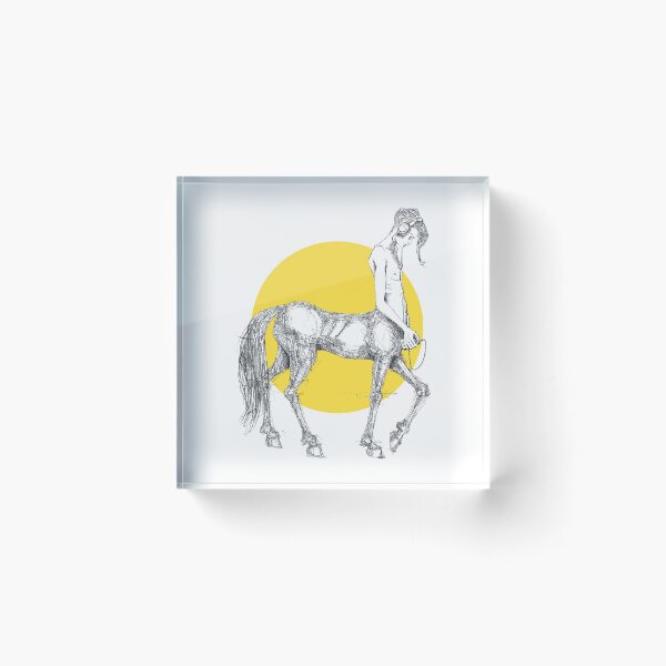 Item preview, Young centaur with headphones and mp3 player, yellow designed and sold by Francesco Carli.