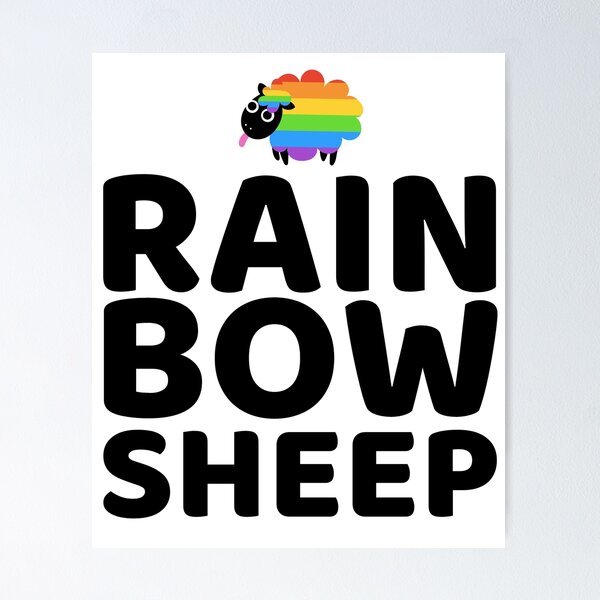 Item preview, Rainbow Sheep over Black Sheep | Be different designed and sold by Petra Becker.