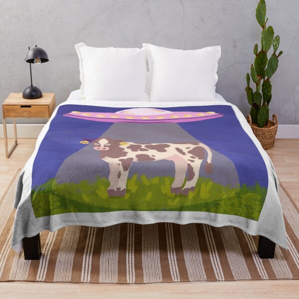 Item preview, Cow Abduction Illustration designed and sold by Aoife Céitinn Art.