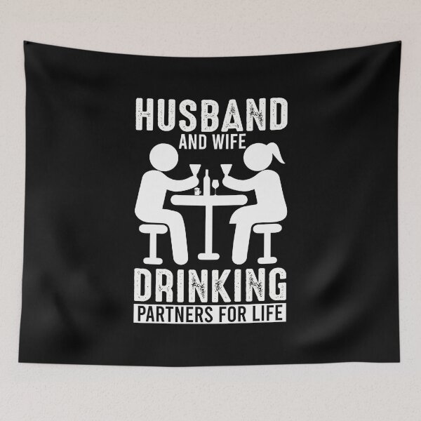 Item preview, Husband And Wife Drinking Partners For Life designed and sold by pradeeprajput.