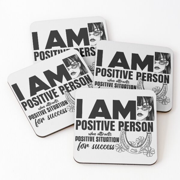 Item preview, I am positive person who attracts positive situations for success Positive Affirmation Design designed and sold by PositiveStudio.