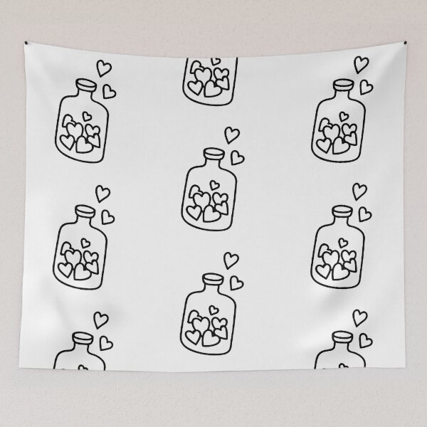 Item preview, Doodle of a bottle with hearts designed and sold by Inaslind.