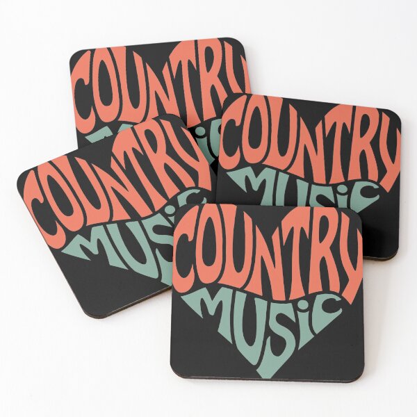Item preview, Country Music Art Heart Shaped designed and sold by ecdato.