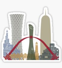 Doha skyline poster Sticker