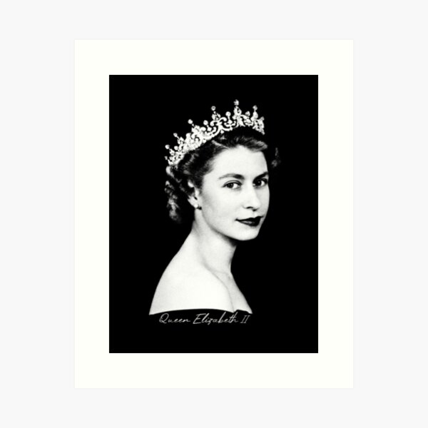 Königin Elizabeth II - Retro Kunstdruck