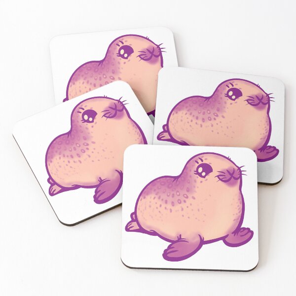 Item preview, Warm Pink Baby Ringed Seal the Animal designed and sold by RJKpoyp.