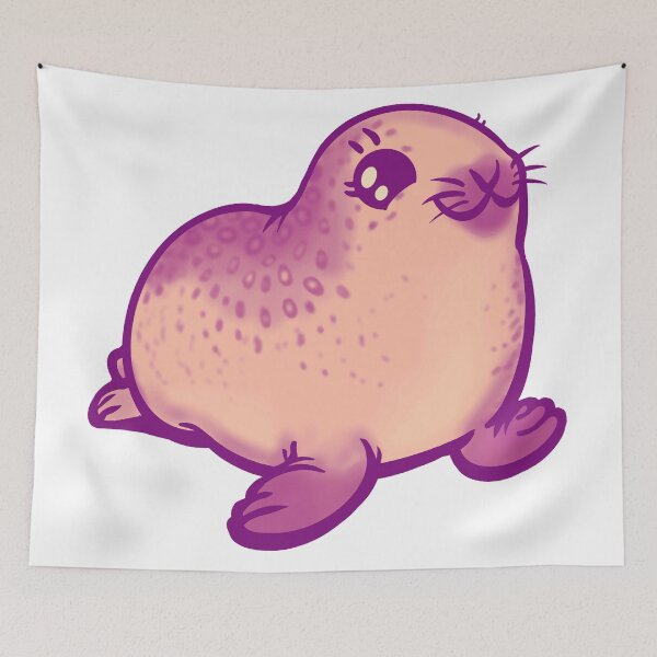Item preview, Warm Pink Baby Ringed Seal the Animal designed and sold by RJKpoyp.