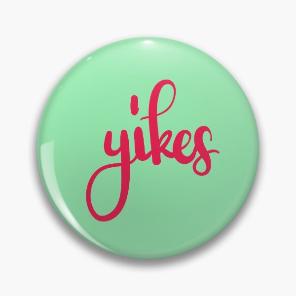 Item preview, Yikes type text handwritten design in pink designed and sold by Laura Ioana V.
