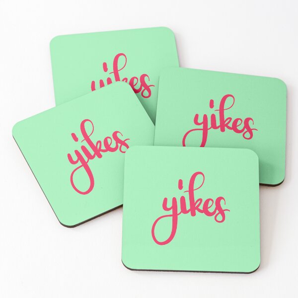 Item preview, Yikes type text handwritten design in pink designed and sold by Laura Ioana V.