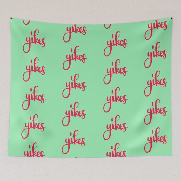 Item preview, Yikes type text handwritten design in pink designed and sold by Laura Ioana V.