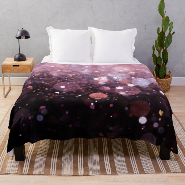Item preview, Abstract red violet shiny lights on black background I designed and sold by fowons.