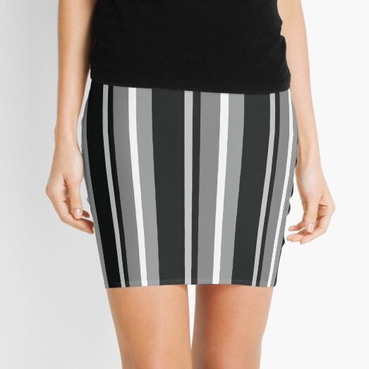 Vertical Stripes Mini Skirt