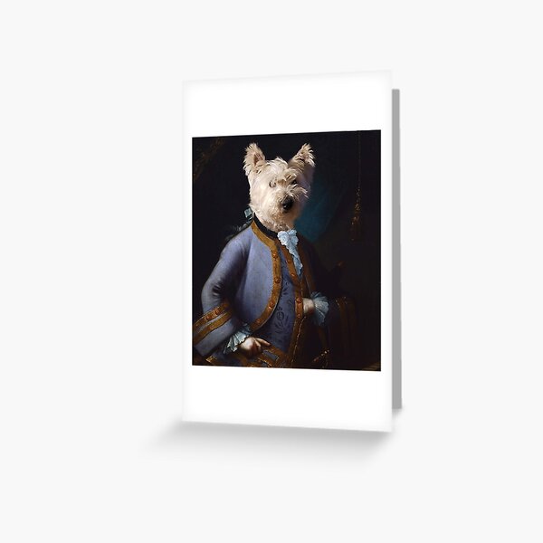 Darling Westie as Child Mozart Greeting Card