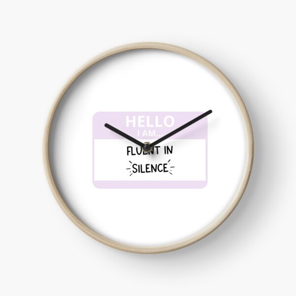 Item preview, Fluent In Silence Name Tag designed and sold by alwayselle.