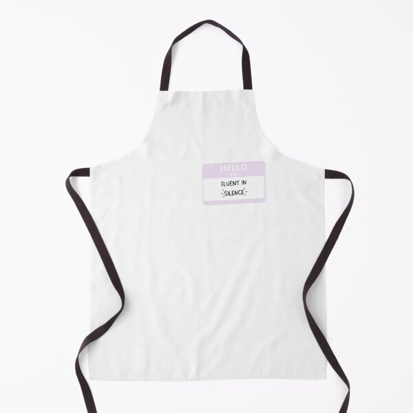 Item preview, Fluent In Silence Name Tag designed and sold by alwayselle.